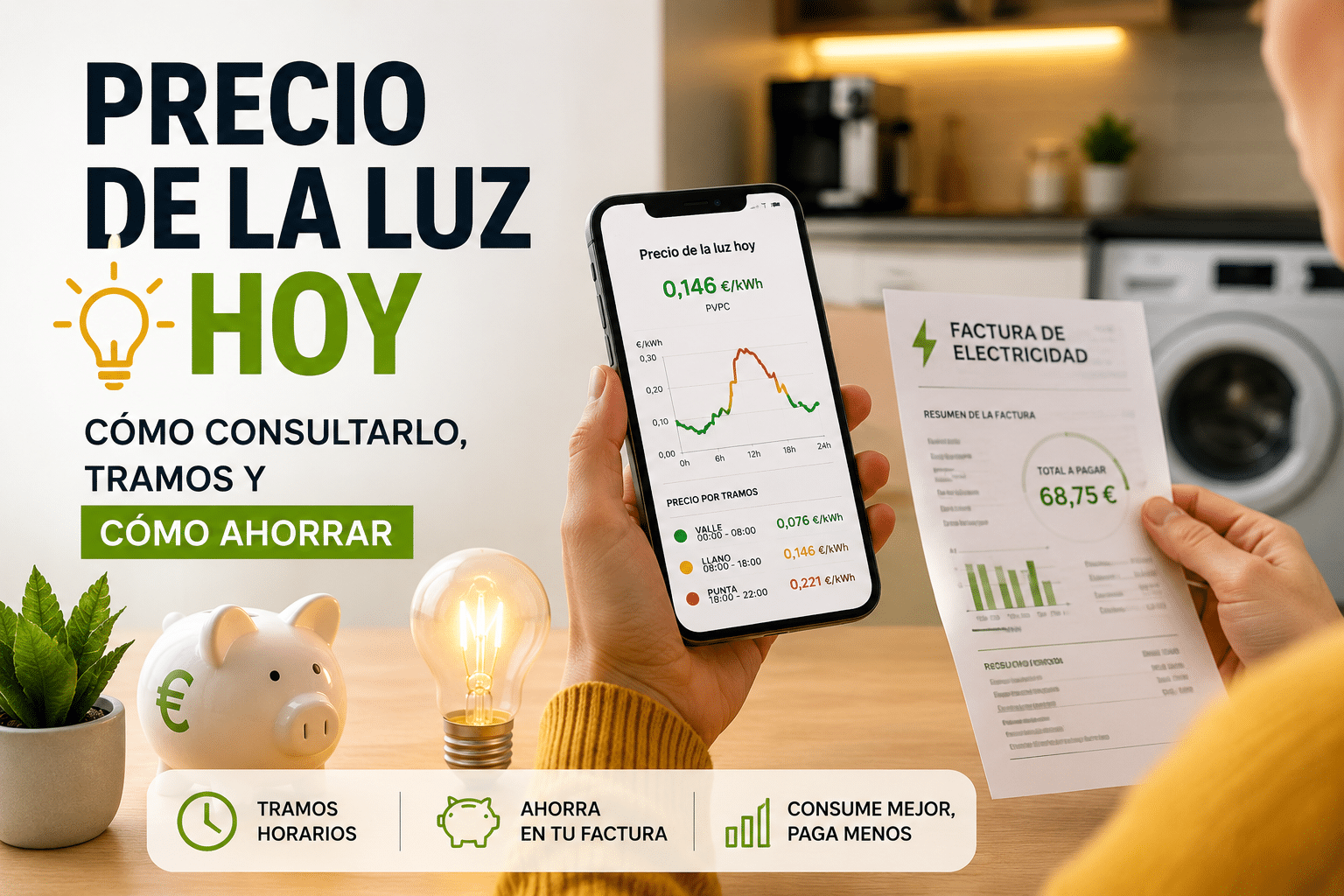 Precio de la Luz Hoy: Cómo Consultarlo, Tramos y Cómo Ahorrar